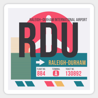 Raleigh-Durham (RDU) Airport // Sunset Baggage Tag Magnet